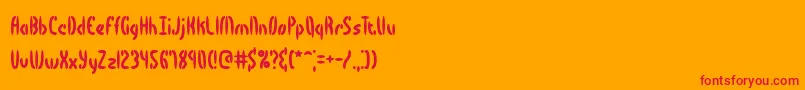 BocumaBrk Font – Red Fonts on Orange Background