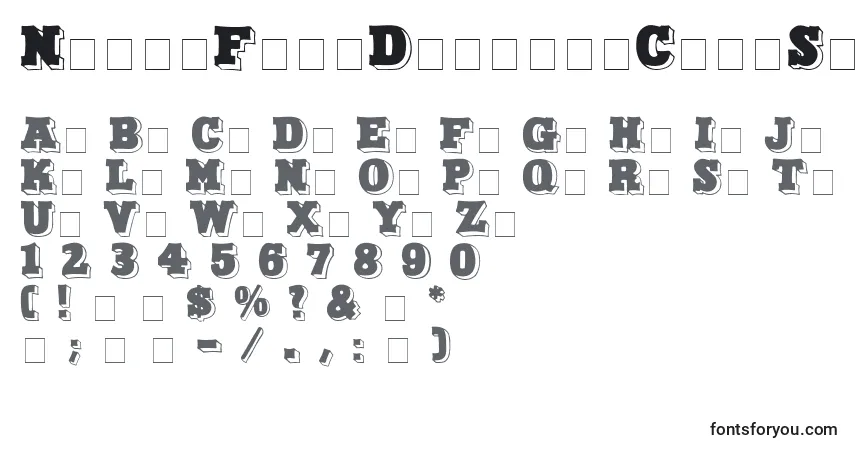 Шрифт NorthFaceDisplayCapsSsi – алфавит, цифры, специальные символы