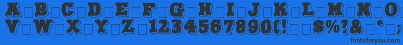 NorthFaceDisplayCapsSsi Font – Black Fonts on Blue Background