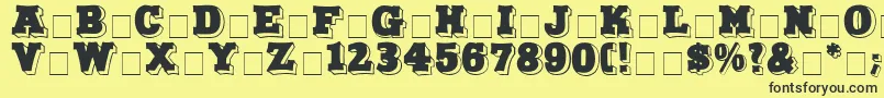 NorthFaceDisplayCapsSsi Font – Black Fonts on Yellow Background