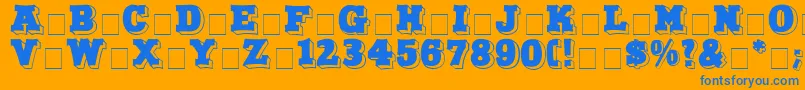 NorthFaceDisplayCapsSsi Font – Blue Fonts on Orange Background