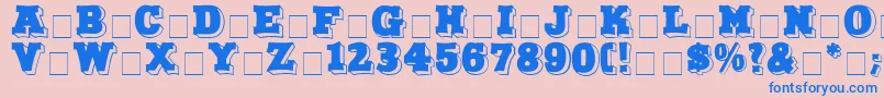 NorthFaceDisplayCapsSsi Font – Blue Fonts on Pink Background