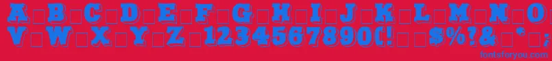 NorthFaceDisplayCapsSsi Font – Blue Fonts on Red Background