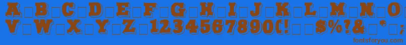 NorthFaceDisplayCapsSsi Font – Brown Fonts on Blue Background