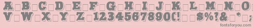 NorthFaceDisplayCapsSsi Font – Gray Fonts on Pink Background