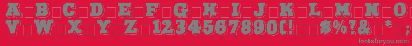 Шрифт NorthFaceDisplayCapsSsi – серые шрифты на красном фоне