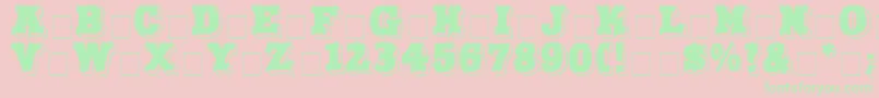 NorthFaceDisplayCapsSsi Font – Green Fonts on Pink Background
