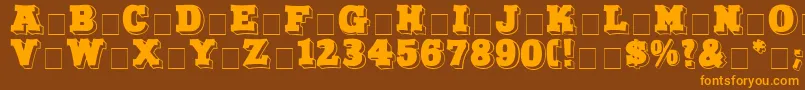 NorthFaceDisplayCapsSsi Font – Orange Fonts on Brown Background