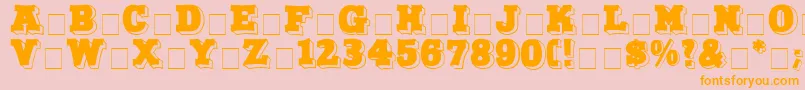 NorthFaceDisplayCapsSsi Font – Orange Fonts on Pink Background