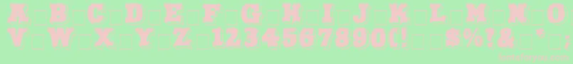 NorthFaceDisplayCapsSsi Font – Pink Fonts on Green Background