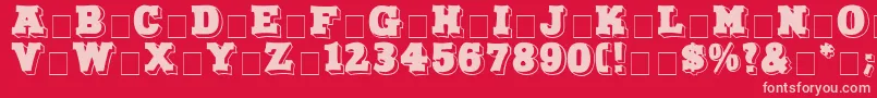 NorthFaceDisplayCapsSsi Font – Pink Fonts on Red Background