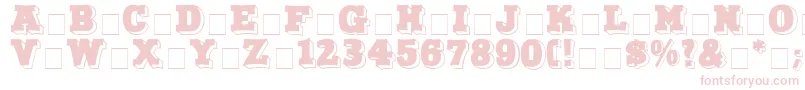 NorthFaceDisplayCapsSsi Font – Pink Fonts on White Background
