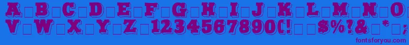 NorthFaceDisplayCapsSsi Font – Purple Fonts on Blue Background