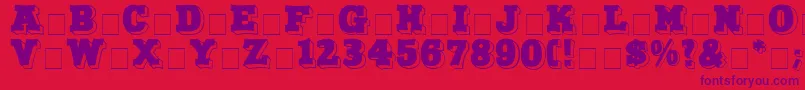 NorthFaceDisplayCapsSsi Font – Purple Fonts on Red Background