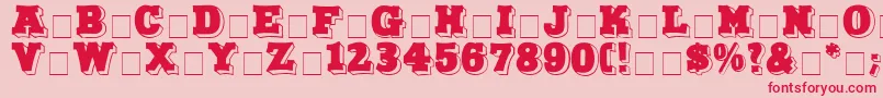 NorthFaceDisplayCapsSsi Font – Red Fonts on Pink Background