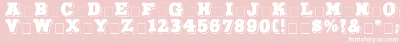 NorthFaceDisplayCapsSsi Font – White Fonts on Pink Background