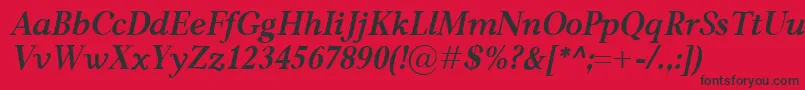 CarniolaBolditalic Font – Black Fonts on Red Background