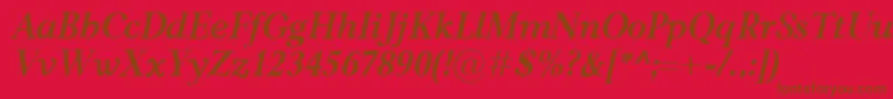 CarniolaBolditalic Font – Brown Fonts on Red Background