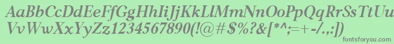 CarniolaBolditalic Font – Gray Fonts on Green Background