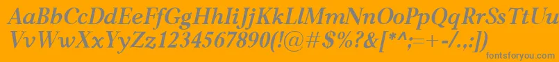 Шрифт CarniolaBolditalic – серые шрифты на оранжевом фоне