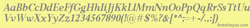 CarniolaBolditalic Font – Gray Fonts on Yellow Background