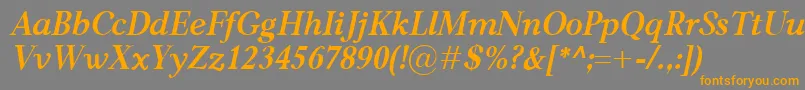CarniolaBolditalic Font – Orange Fonts on Gray Background