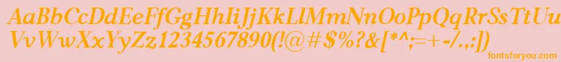 CarniolaBolditalic Font – Orange Fonts on Pink Background