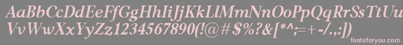 CarniolaBolditalic Font – Pink Fonts on Gray Background