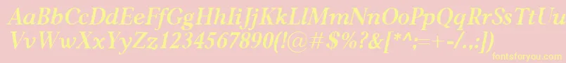CarniolaBolditalic Font – Yellow Fonts on Pink Background