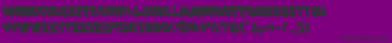 MysticSinglerLeftalic Font – Black Fonts on Purple Background