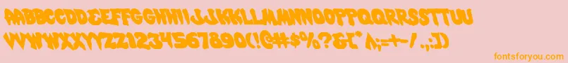 MysticSinglerLeftalic Font – Orange Fonts on Pink Background