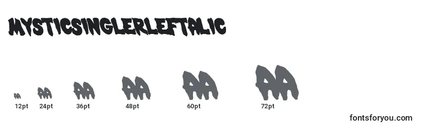 Размеры шрифта MysticSinglerLeftalic