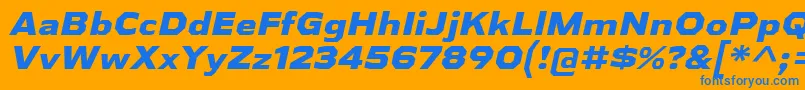 Шрифт AthabascaExEbIt – синие шрифты на оранжевом фоне
