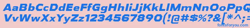 Шрифт AthabascaExEbIt – синие шрифты на розовом фоне