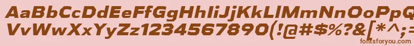 Шрифт AthabascaExEbIt – коричневые шрифты на розовом фоне