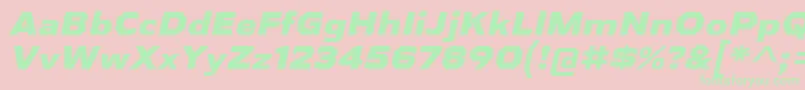 Шрифт AthabascaExEbIt – зелёные шрифты на розовом фоне