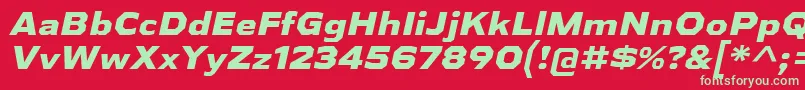 AthabascaExEbIt Font – Green Fonts on Red Background