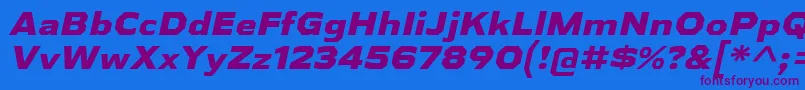 Шрифт AthabascaExEbIt – фиолетовые шрифты на синем фоне