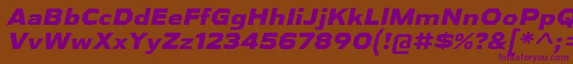 AthabascaExEbIt Font – Purple Fonts on Brown Background