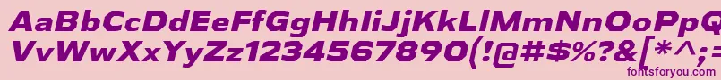 Шрифт AthabascaExEbIt – фиолетовые шрифты на розовом фоне