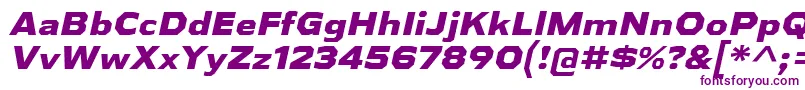AthabascaExEbIt-fontti – violetit fontit valkoisella taustalla