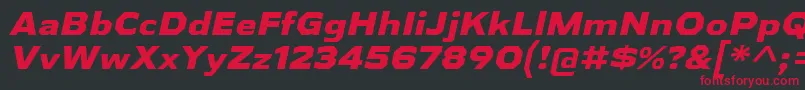 Шрифт AthabascaExEbIt – красные шрифты на чёрном фоне