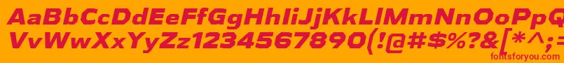 Шрифт AthabascaExEbIt – красные шрифты на оранжевом фоне