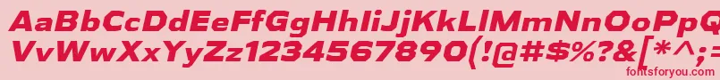 AthabascaExEbIt Font – Red Fonts on Pink Background