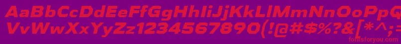 Шрифт AthabascaExEbIt – красные шрифты на фиолетовом фоне