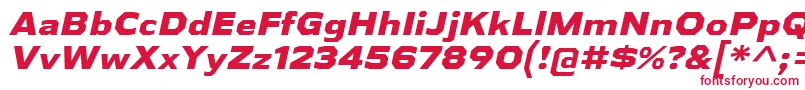 AthabascaExEbIt-fontti – punaiset fontit valkoisella taustalla