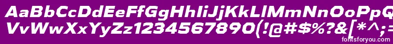 AthabascaExEbIt Font – White Fonts on Purple Background