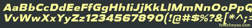 AthabascaExEbIt Font – Yellow Fonts on Black Background
