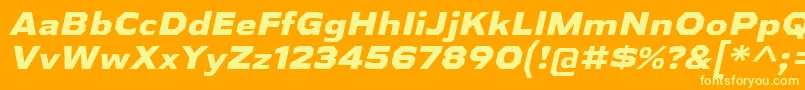 AthabascaExEbIt Font – Yellow Fonts on Orange Background