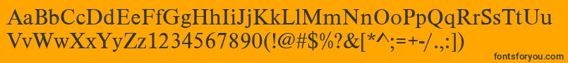 TimelesstcyligRegular Font – Black Fonts on Orange Background